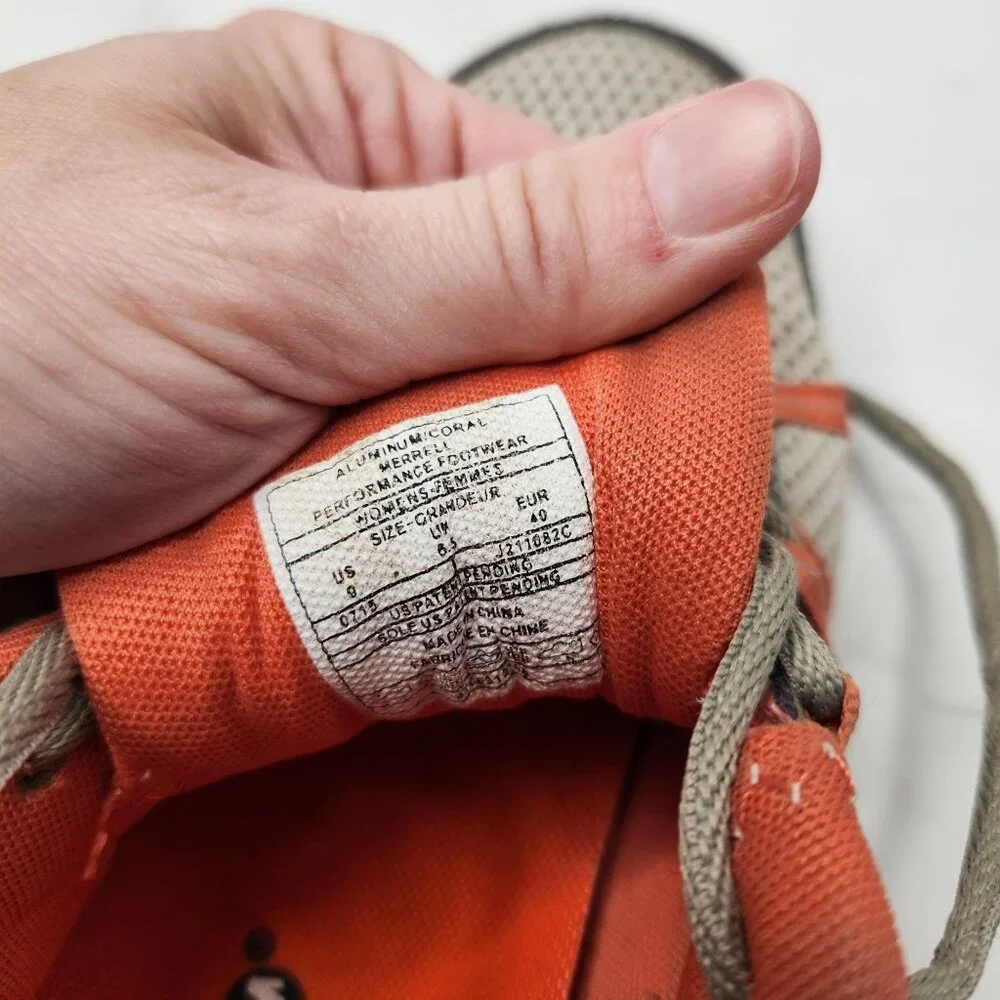 Merrell Moab 3 Hiking Shoes Tan Coral Outdoors Camping Low Top Women's 9